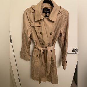 London Fog Belted Trench Coat - Size Small